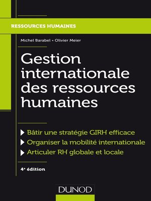 cover image of Gestion internationale des ressources humaines--4e éd.